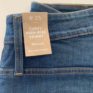 NWT Madewell Curvy High-Rise Skinny Jeans